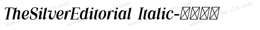 TheSilverEditorial Italic字体转换